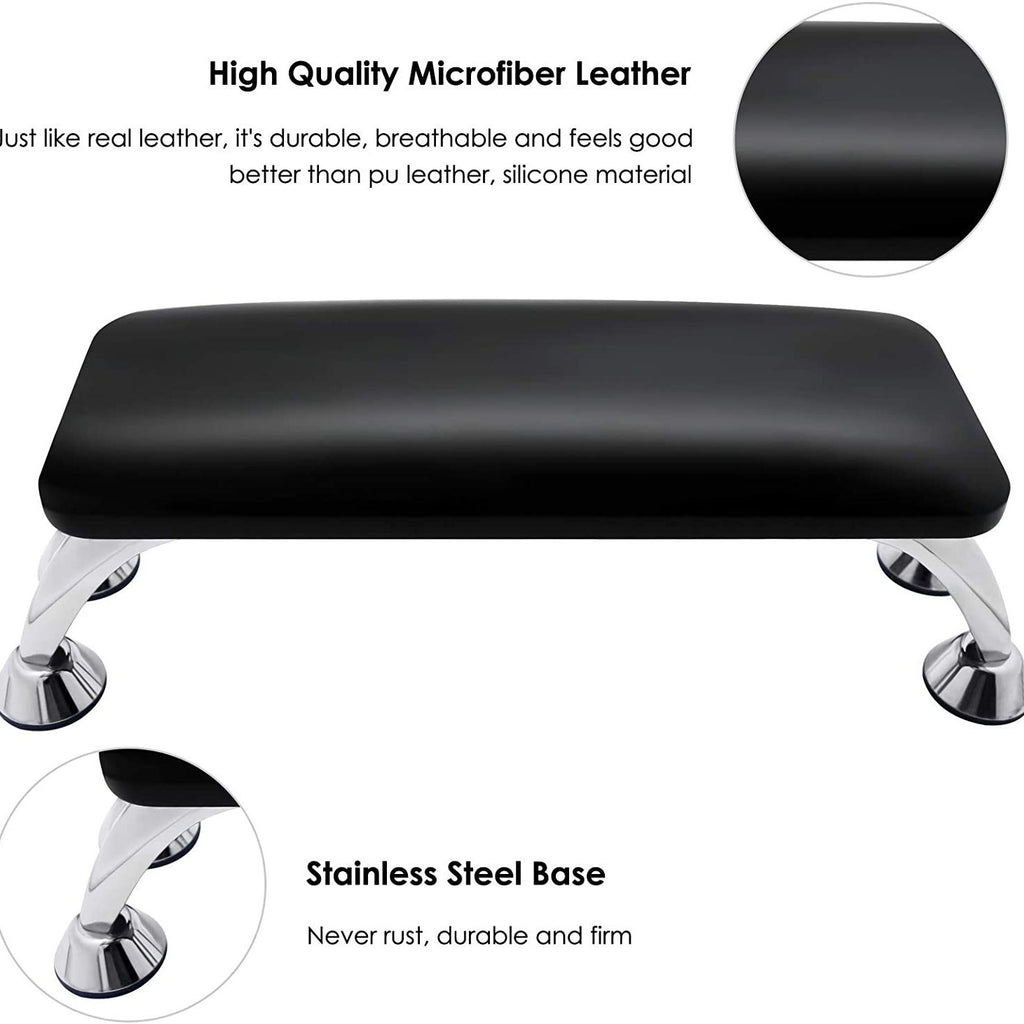 Ergonomic Manicure Nail Arm Rest with Phone Holder – Flat Shaped Hand Support for Nail Techs & Professional Nail Salons