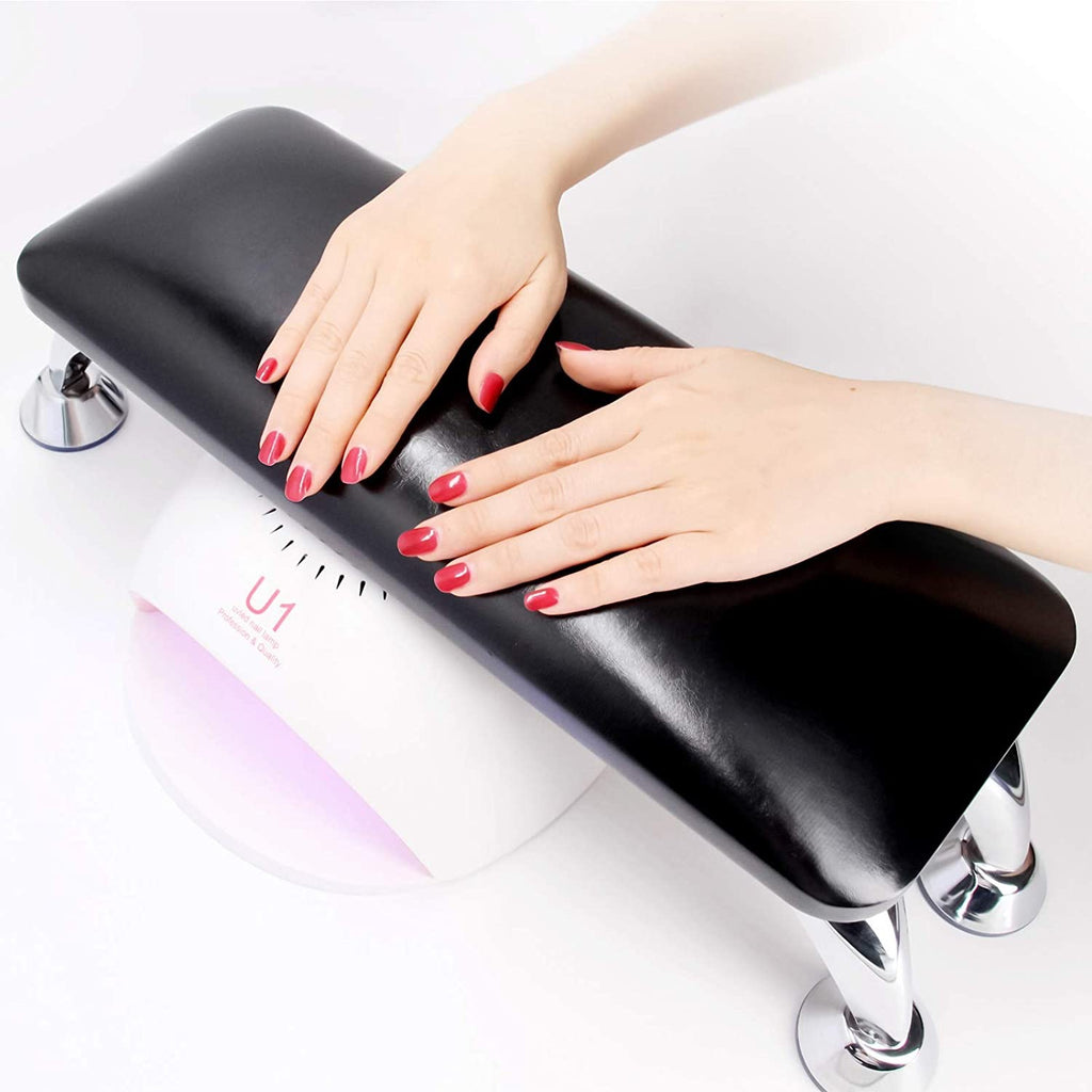 Ergonomic Manicure Nail Arm Rest with Phone Holder – Flat Shaped Hand Support for Nail Techs & Professional Nail Salons