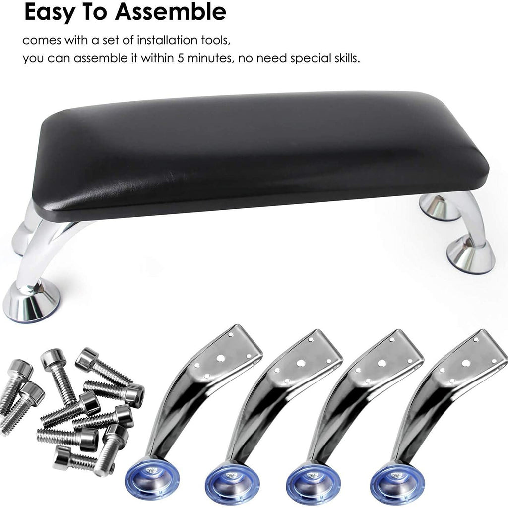 Ergonomic Manicure Nail Arm Rest with Phone Holder – Flat Shaped Hand Support for Nail Techs & Professional Nail Salons