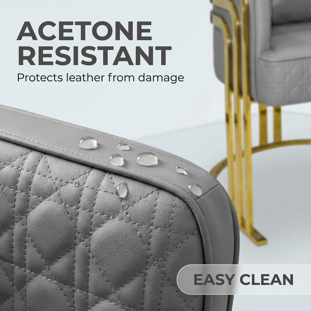 Luxury Nail Salon Chair Set – Acetone Resistant Upholstery & Stainless Steel Frame | Premium Waiting & Technician Chairs
