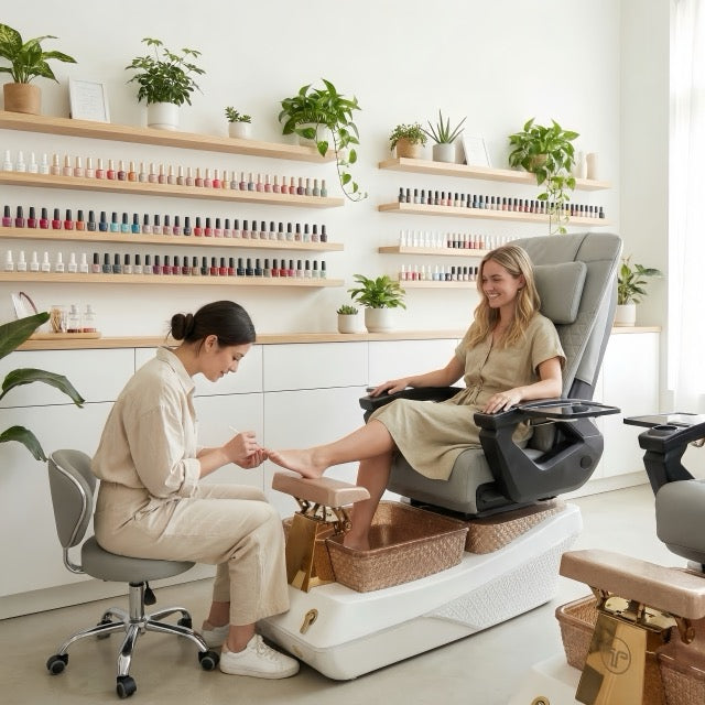 Luxury salon chairs engineered for durability, comfort, and premium customer experience.