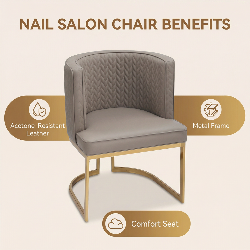 Luxury Nail Salon Furniture Set – Modern Manicure Table & Technician Chair for Professional Nail Studios
