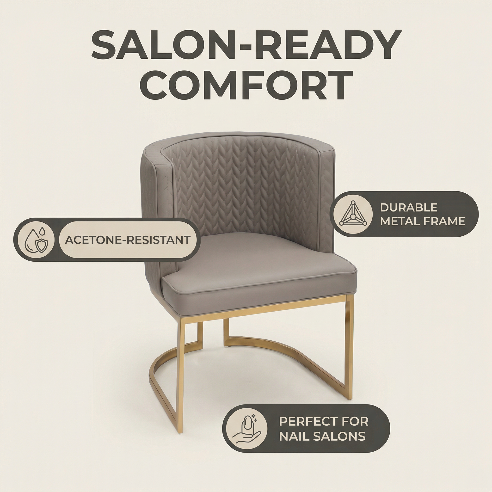 Luxury Nail Salon Furniture Set – Modern Manicure Table & Technician Chair for Professional Nail Studios