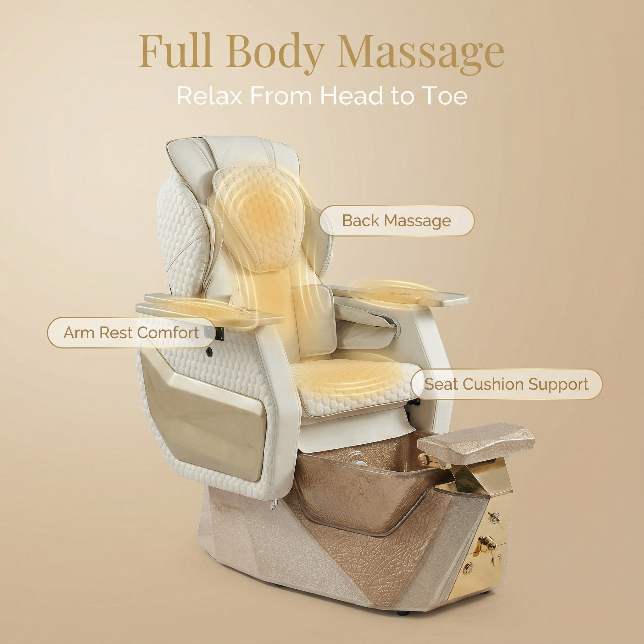 Luxury Full Massage Pedicure Spa Chair for Nail Salon & Beauty Spa