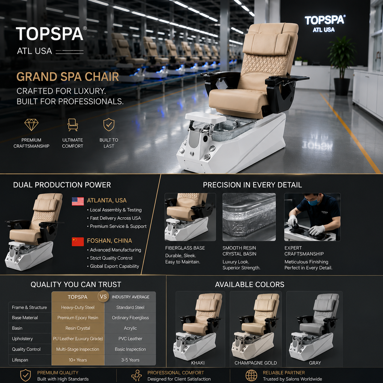 KaKKI Commercial-grade pedicure spa chair built for comfort, durability, and style. Factory direct supply bulk pricing