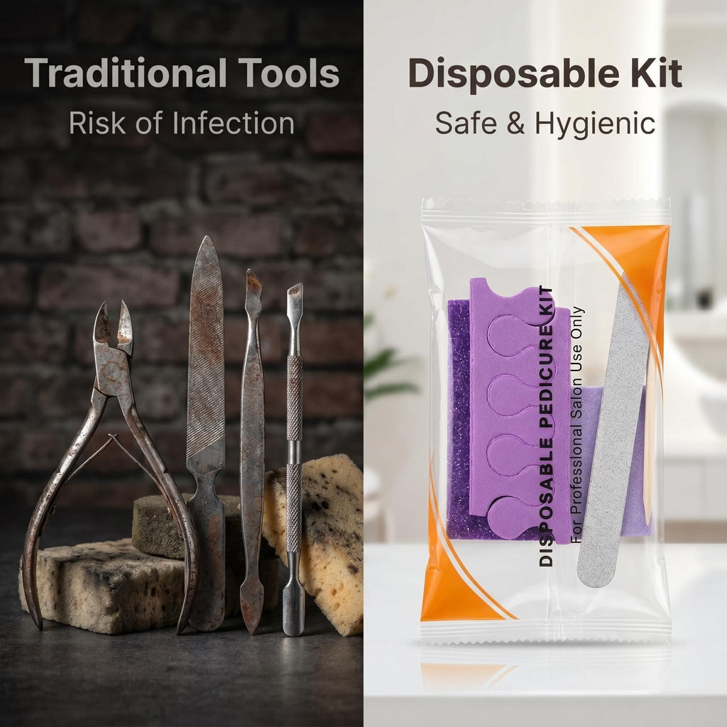 Disposable Pedicure Kit – 5PCS Professional Salon Set (100sets)