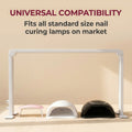 White Minimalist Nail Lamp Stand, Adjustable Height, Metal & Plastic, For Nail Salon & Home Use