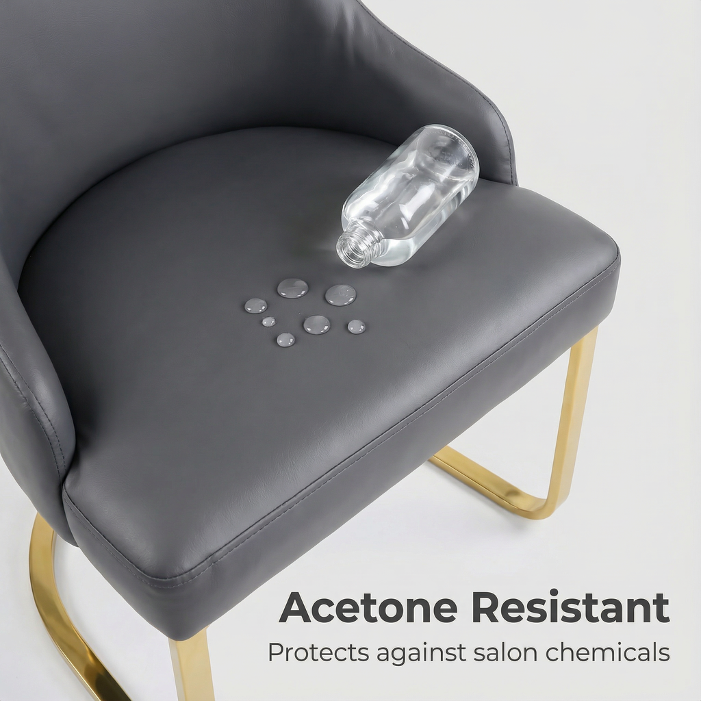 nail salon chair, luxury salon chair, manicure chair, salon waiting chair, acetone resistant chair, stainless steel salon furniture, nail salon furniture supplier, wholesale salon chairs, technician chair, salon seating