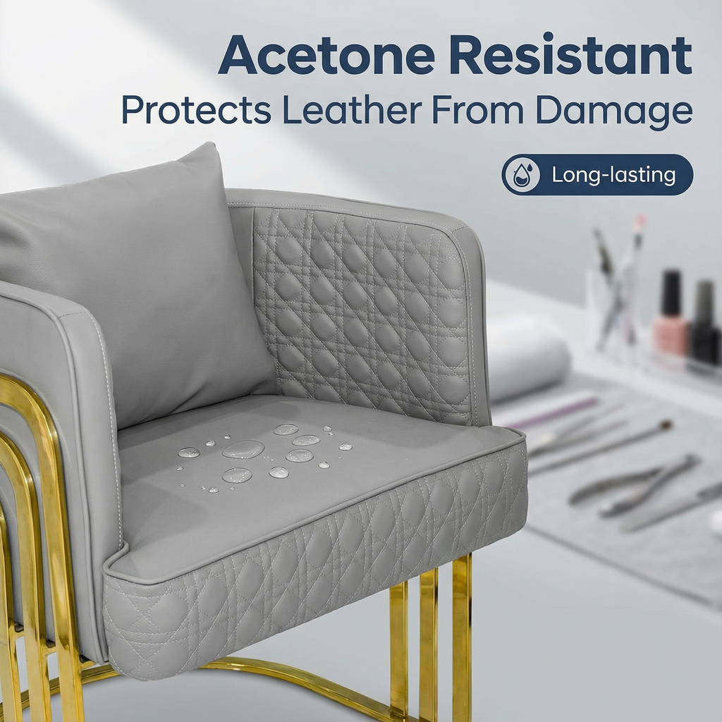 Luxury Nail Salon Chair Set – Acetone Resistant Upholstery & Stainless Steel Frame | Premium Waiting & Technician Chairs