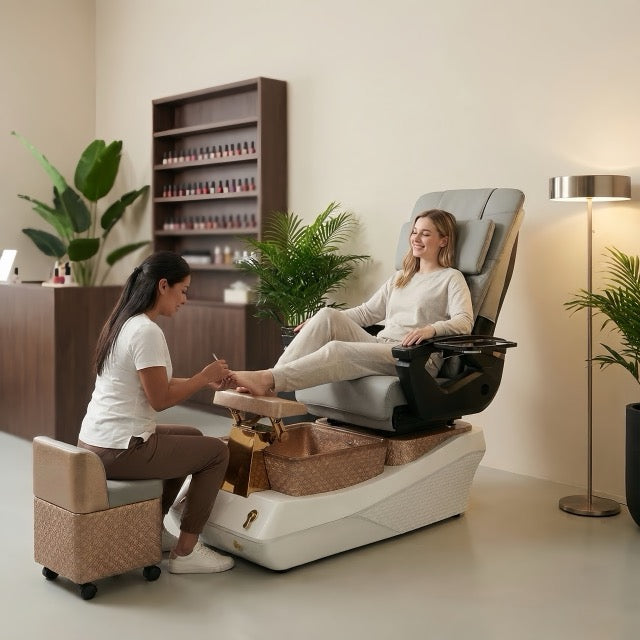 Luxury salon chairs engineered for durability, comfort, and premium customer experience.