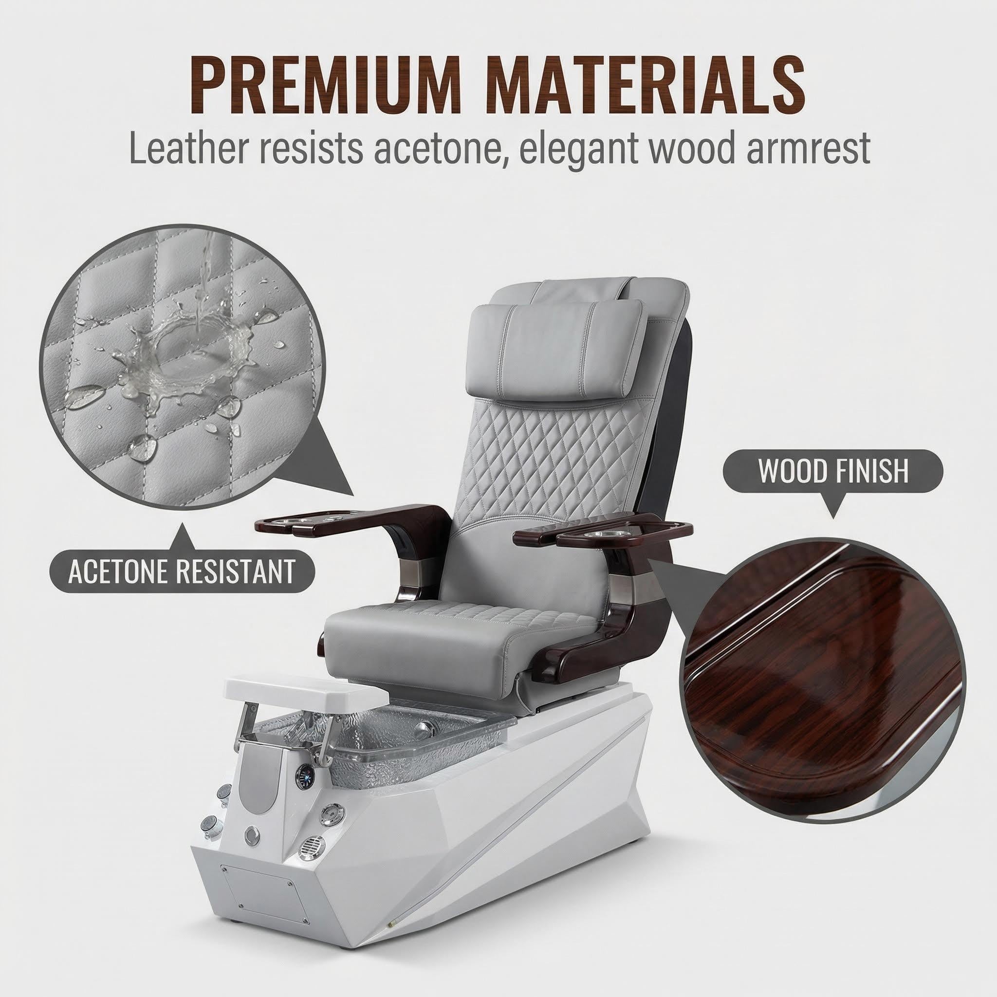 Commercial-grade pedicure spa chair built for comfort, durability, and style. Factory direct supply with customization and bulk pricing