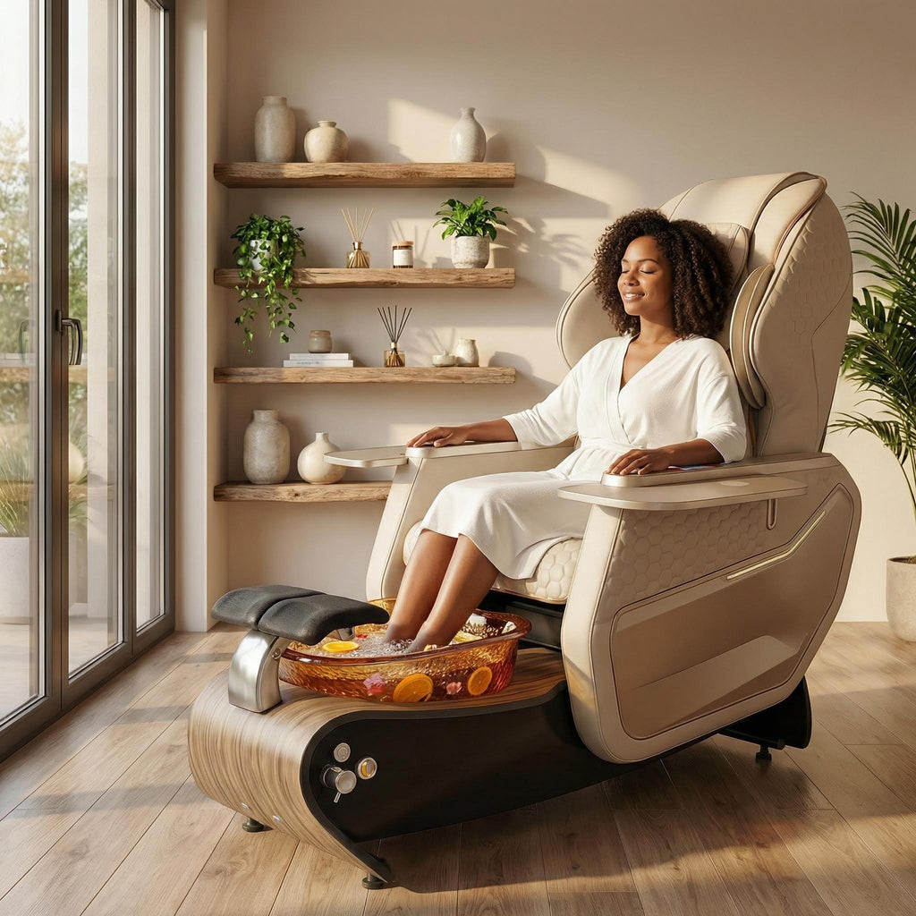 Luxury Spa Chair for Nail Salon | Full Body Massage Pedicure Chair
