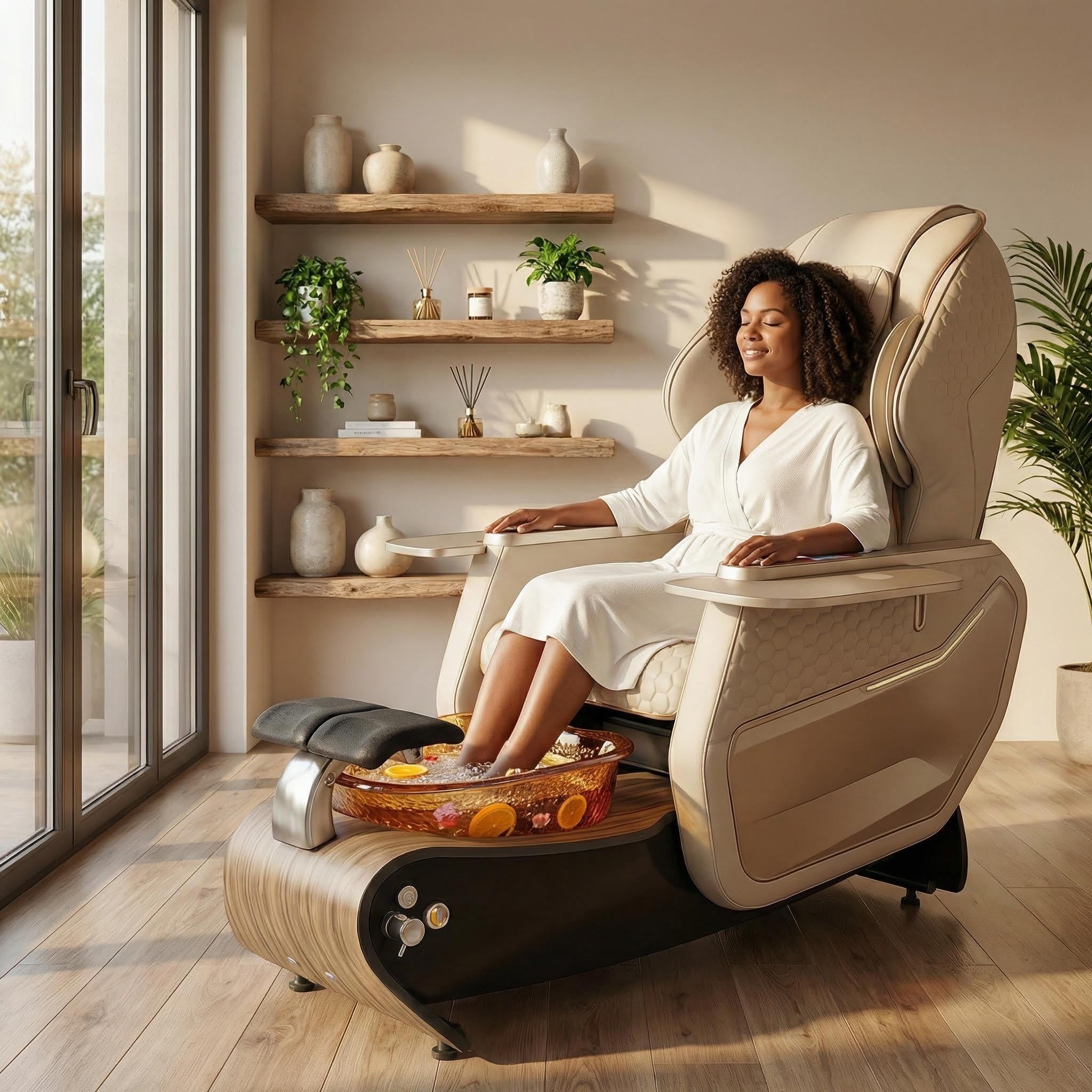 Luxury Spa Chair for Nail Salon | Full Body Massage Pedicure Chair