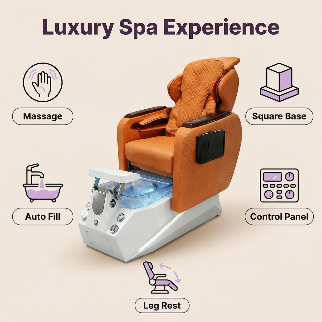 Grand Pedicure Spa Chair | Custom Nail Salon Spa Chair Manufacture