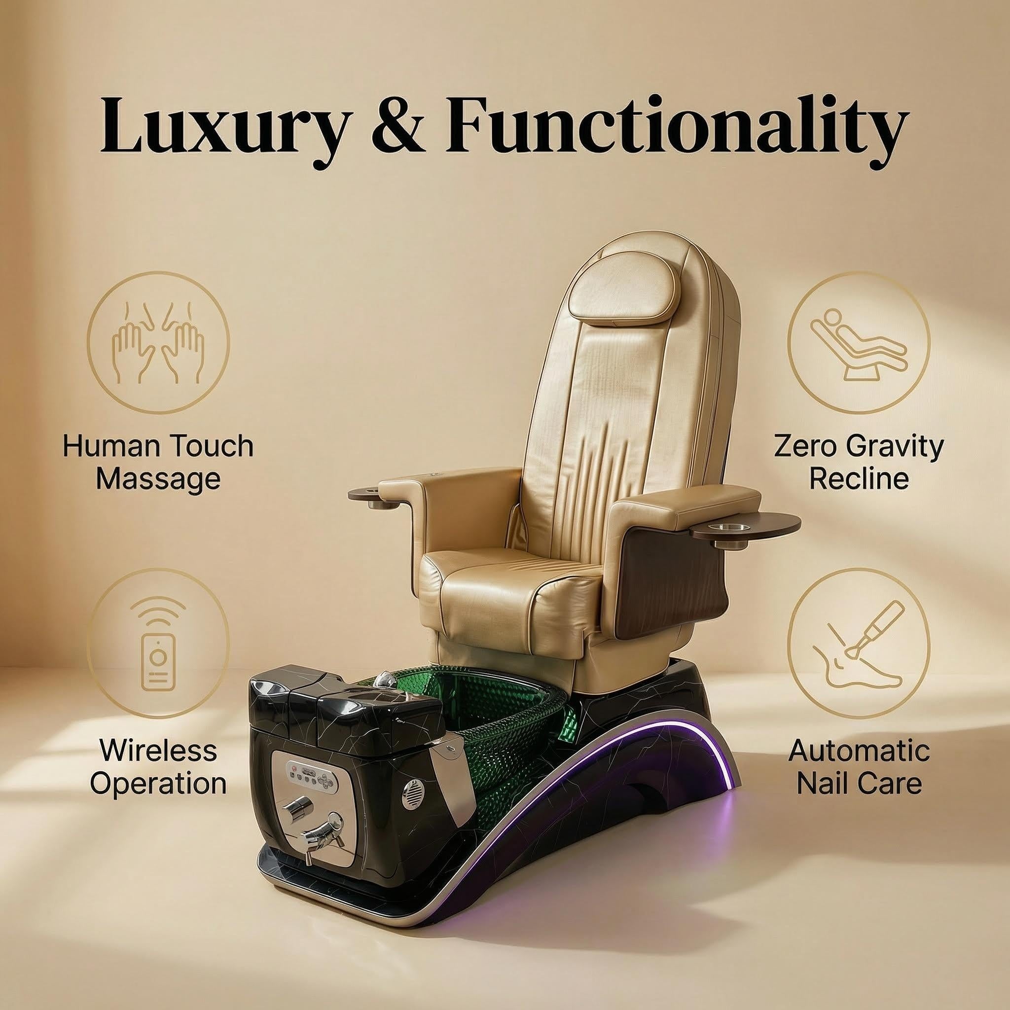 Luxury Full Massage Pedicure Spa Chair for Nail Salon