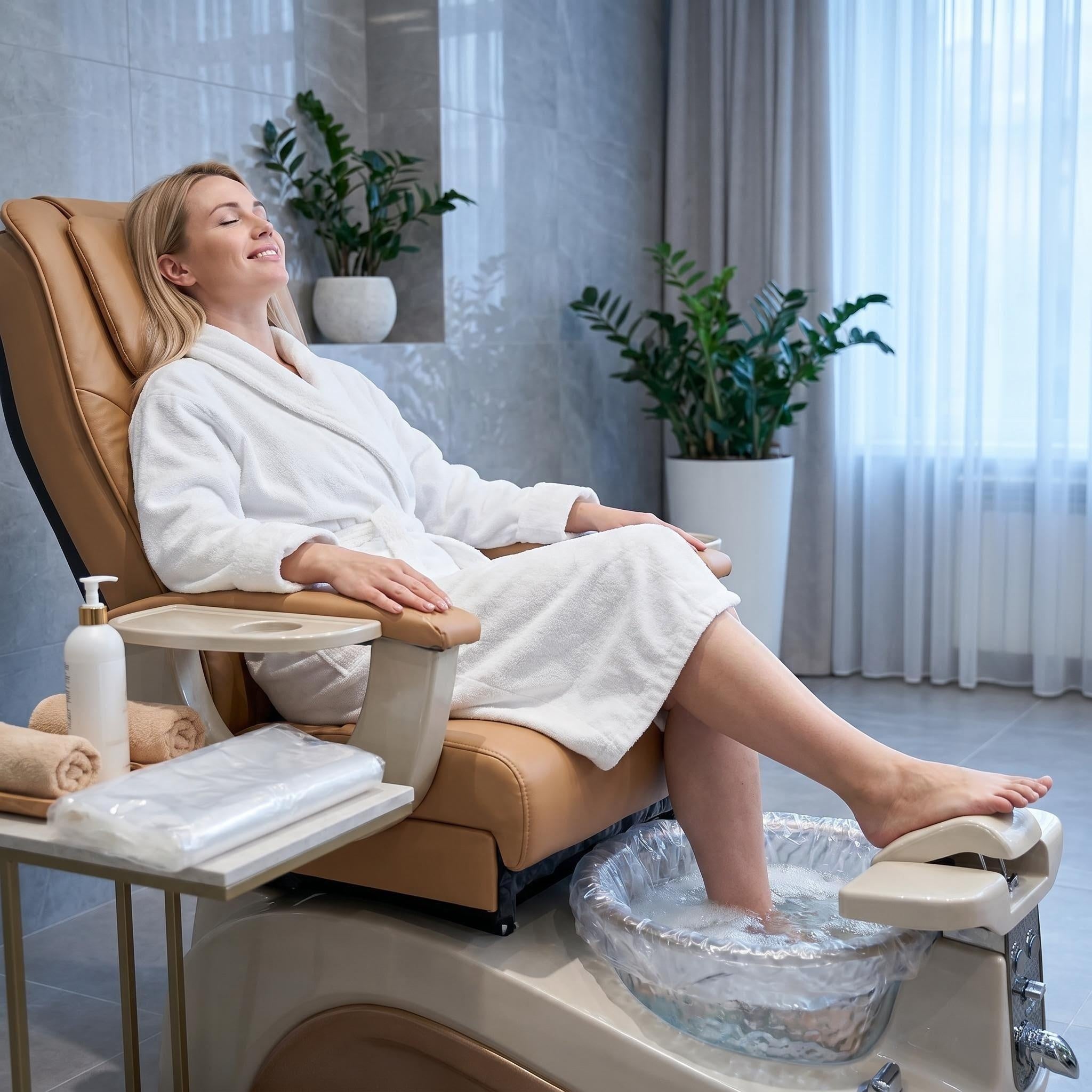 Professional Disposable Pedicure Spa Liners – Leak-Proof Single Use Bowl Covers-400pcs/Package