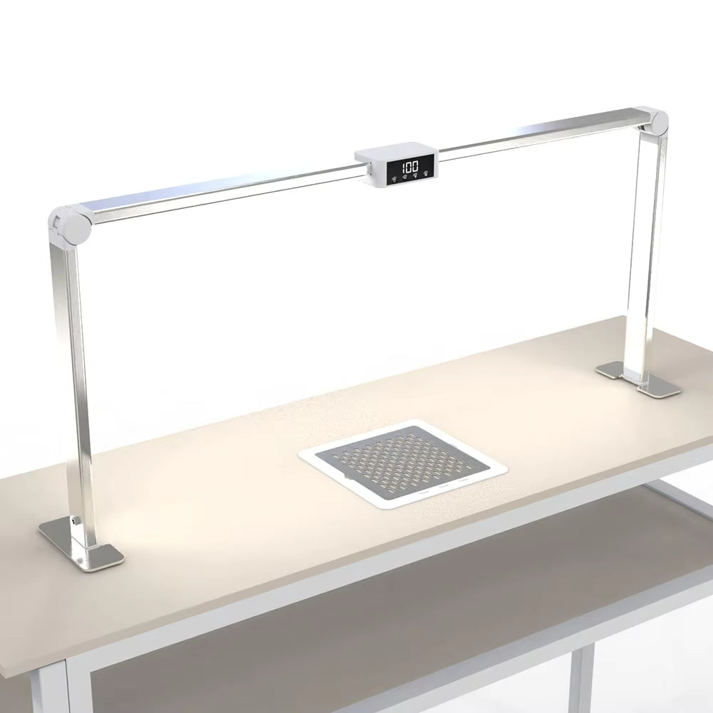Foldable LED Square Table Lamp for Nail Stations Tatoo,Drawing,table work– Adjustable