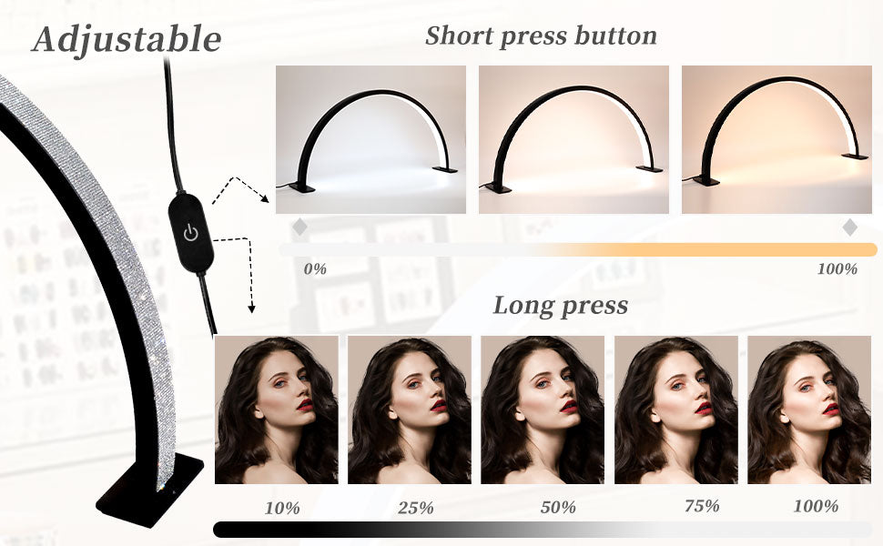 Half Moon Light Nail Lamp for Lash Eyelash Extension, Tattoo,Drawing