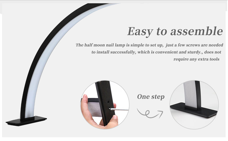 Half Moon Light Nail Lamp for Lash Eyelash Extension, Tattoo,Drawing