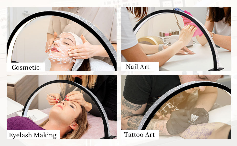 Half Moon Light Nail Lamp for Lash Eyelash Extension, Tattoo,Drawing