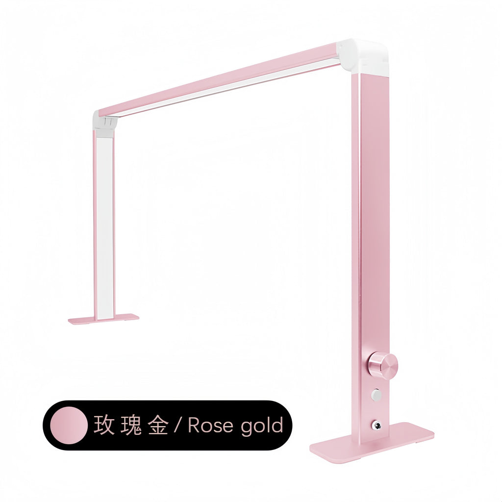 White Minimalist Nail Lamp Stand, Adjustable Height, Metal & Plastic, For Nail Salon & Home Use