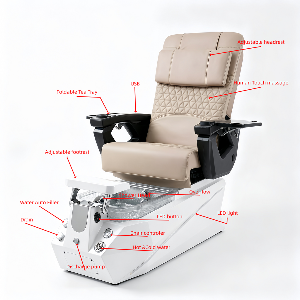 KaKKI Commercial-grade pedicure spa chair built for comfort, durability, and style. Factory direct supply bulk pricing