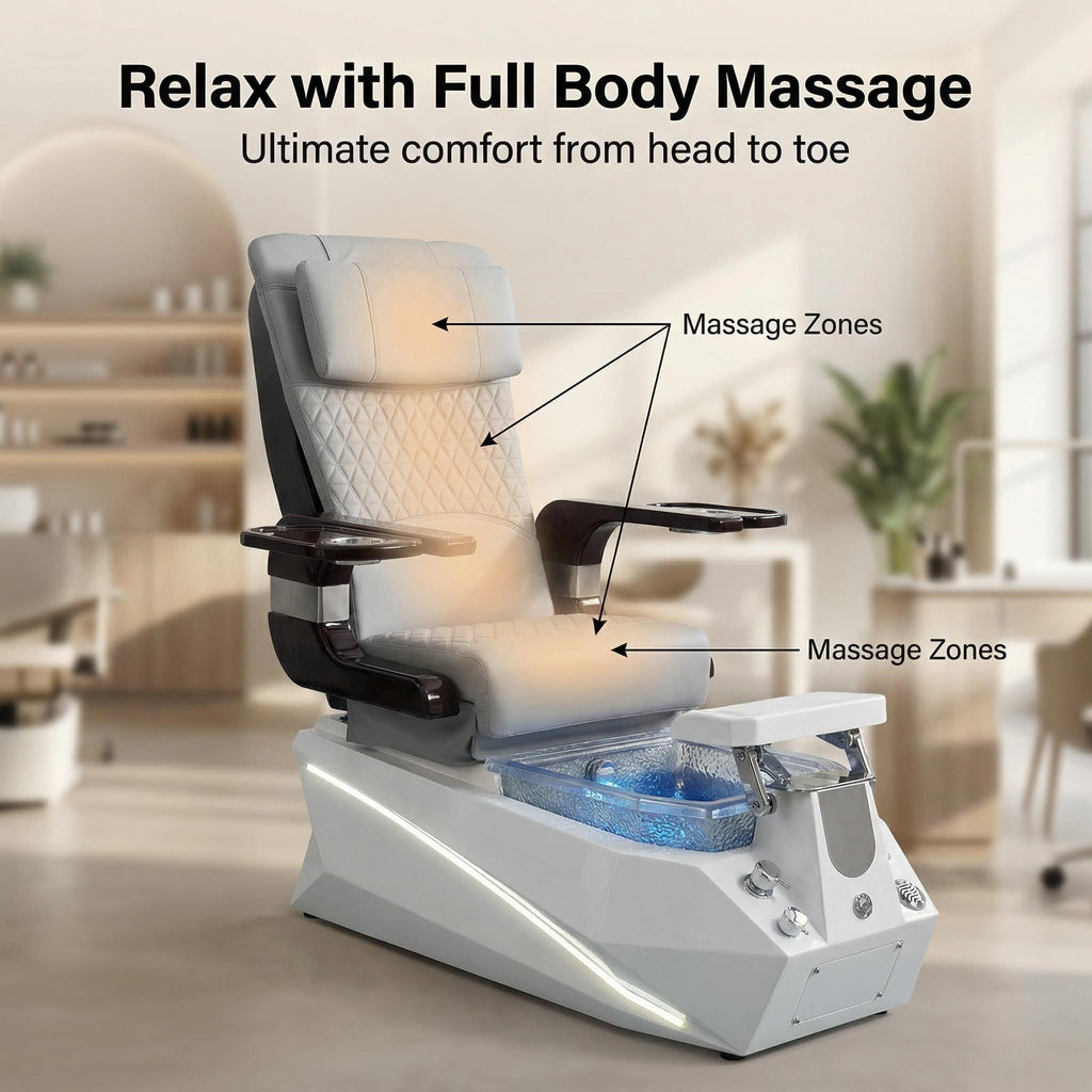 Commercial-grade pedicure spa chair built for comfort, durability, and style. Factory direct supply with customization and bulk pricing