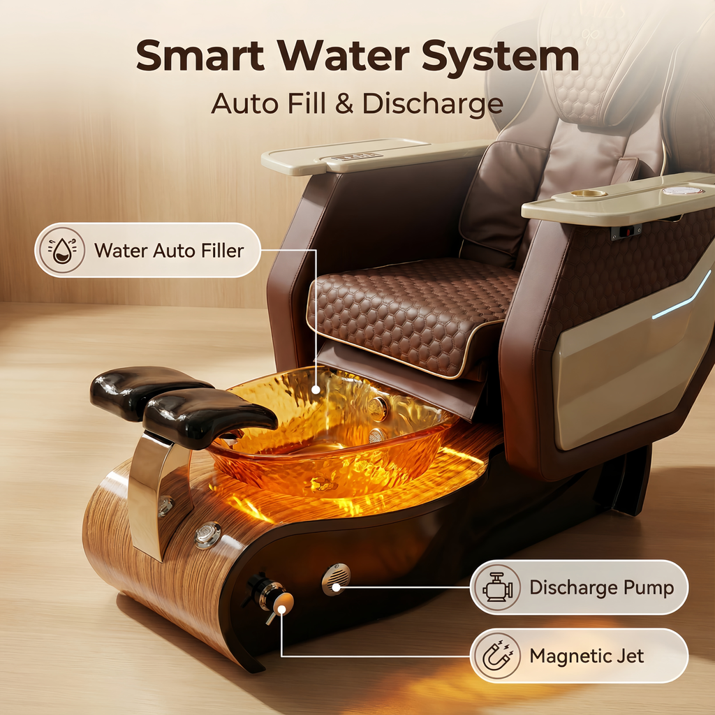 Luxury Spa Chair for Nail Salon | Full Body Massage Pedicure Chair