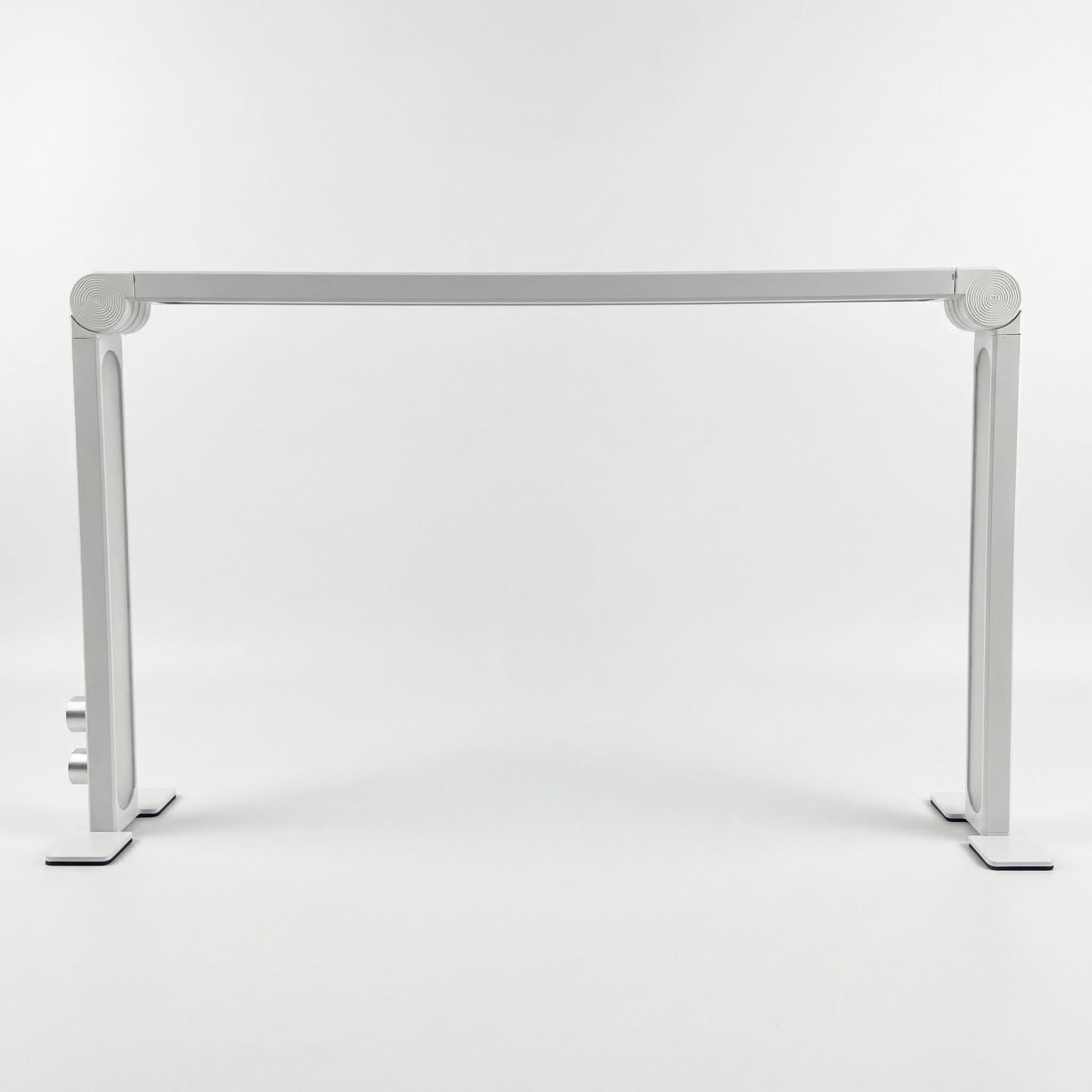 White Minimalist Nail Lamp Stand, Adjustable Height, Metal & Plastic, For Nail Salon & Home Use
