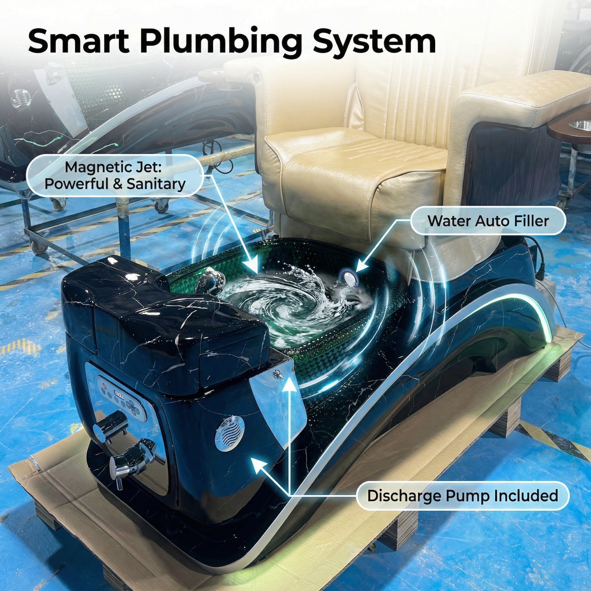 Luxury Full Massage Pedicure Spa Chair for Nail Salon